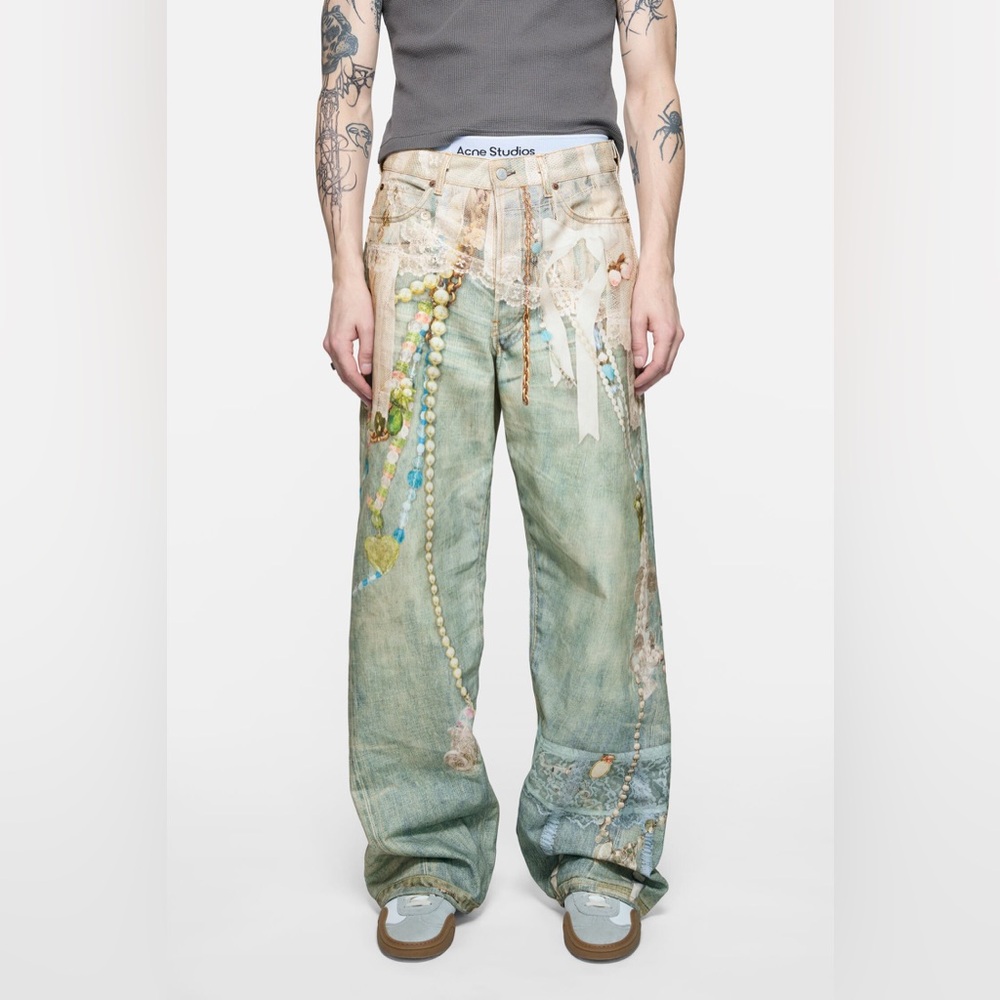 Acne studios Pearl and Lace  Loose fit jeans size medium - Picture 3 of 13